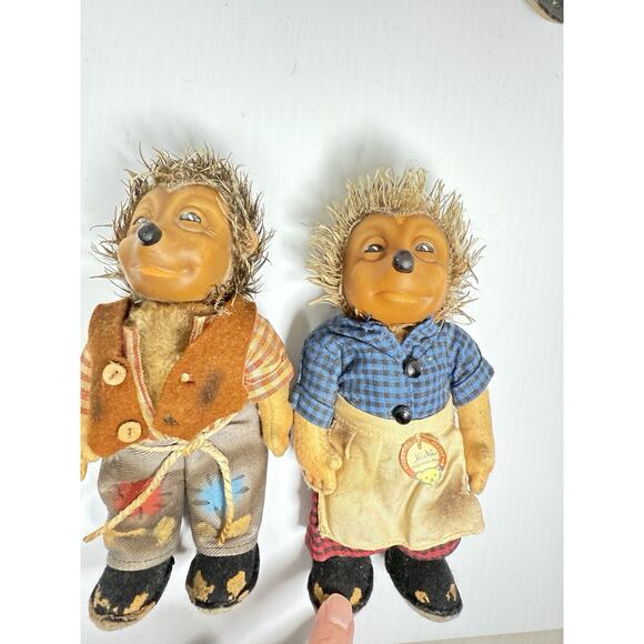 Vintage Steiff Micki Hedgehog Family Of 4 Germany - Picture 8 of 16